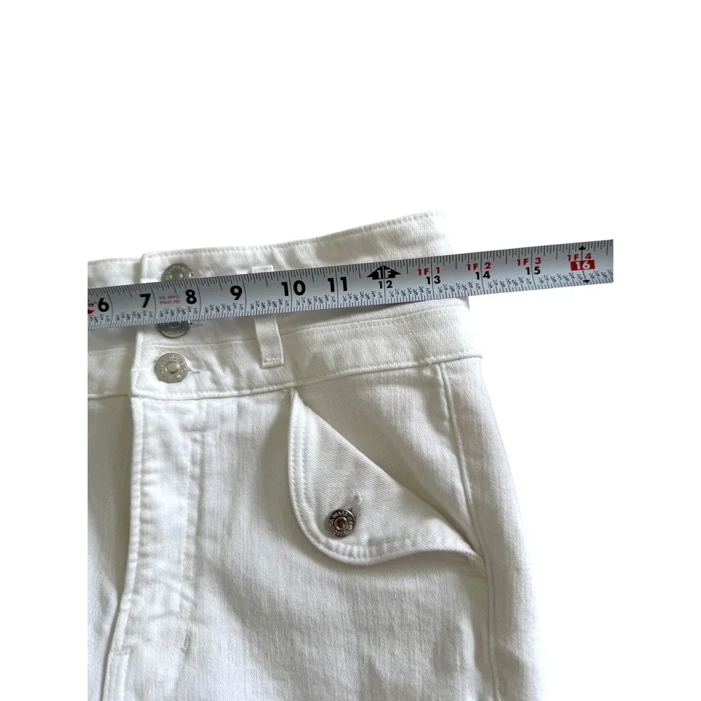Veronica Beard Giselle White High Rise Skinny Flare Jeans Retro 70s Size 28